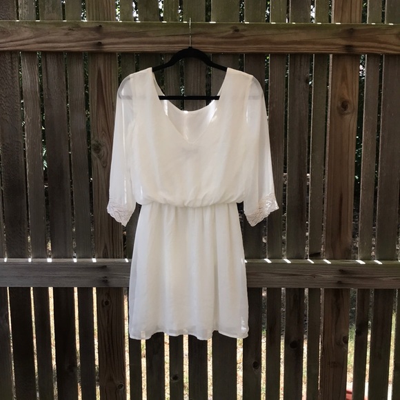 White Flowy Dress - Picture 2 of 5